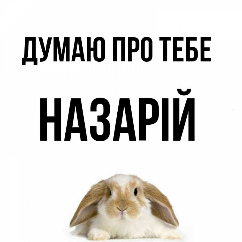 Открытка на каждый день з підписом, Назарій Думаю про тебе подписать своими руками онлайн Прикольна листівка з побажанням онлайн скачати безкоштовно 