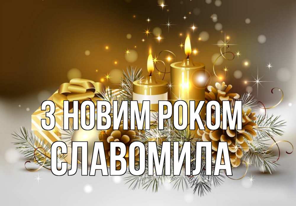 Открытка на каждый день з підписом, Славомила З новим роком новый год Прикольна листівка з побажанням онлайн скачати безкоштовно 
