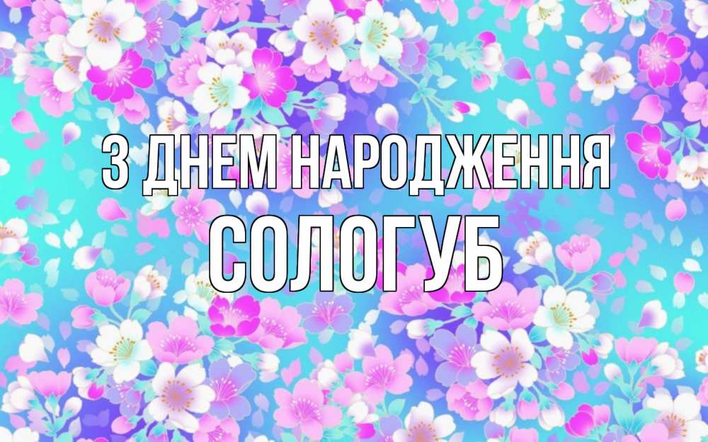 Открытка на каждый день з підписом, Сологуб З Днем народження открытка с заливкой Прикольна листівка з побажанням онлайн скачати безкоштовно 