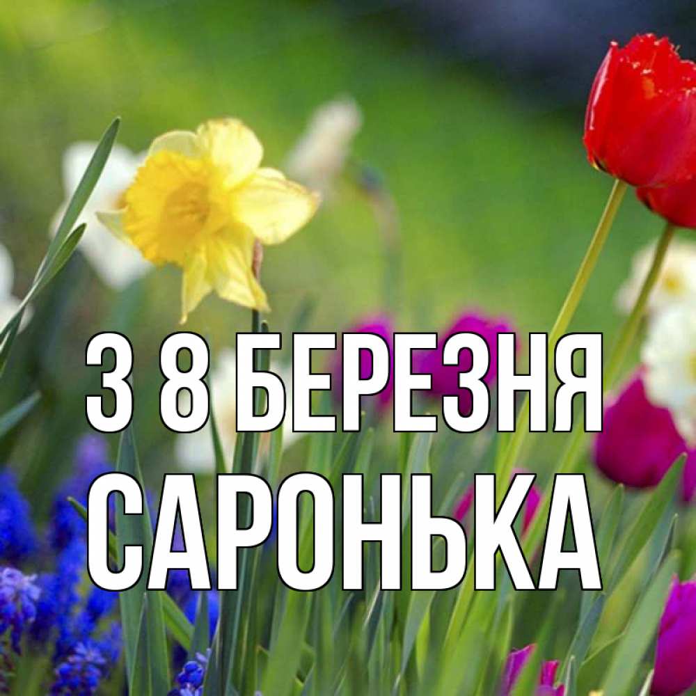 Открытка на каждый день з підписом, Саронька З 8 БЕРЕЗНЯ международный женский день 3 Прикольна листівка з побажанням онлайн скачати безкоштовно 