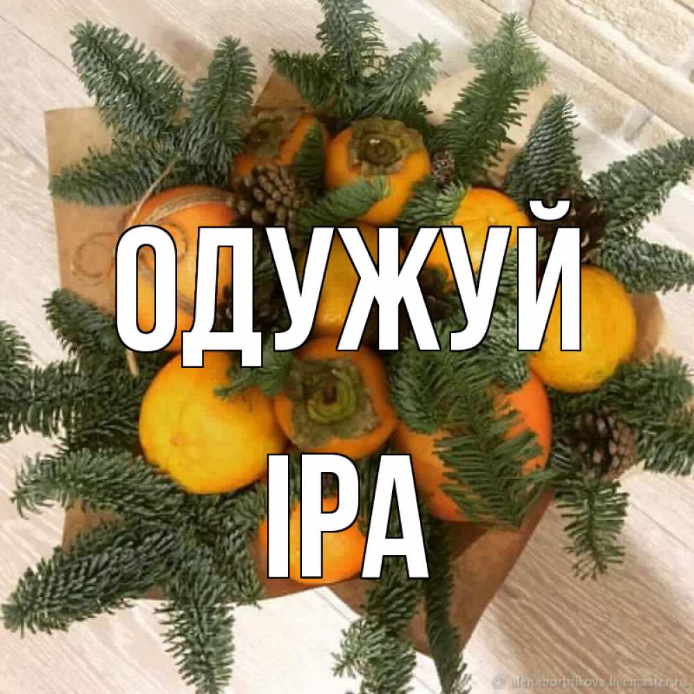 Открытка на каждый день з підписом, Іра Одужуй апельсины и хурьма Прикольна листівка з побажанням онлайн скачати безкоштовно 