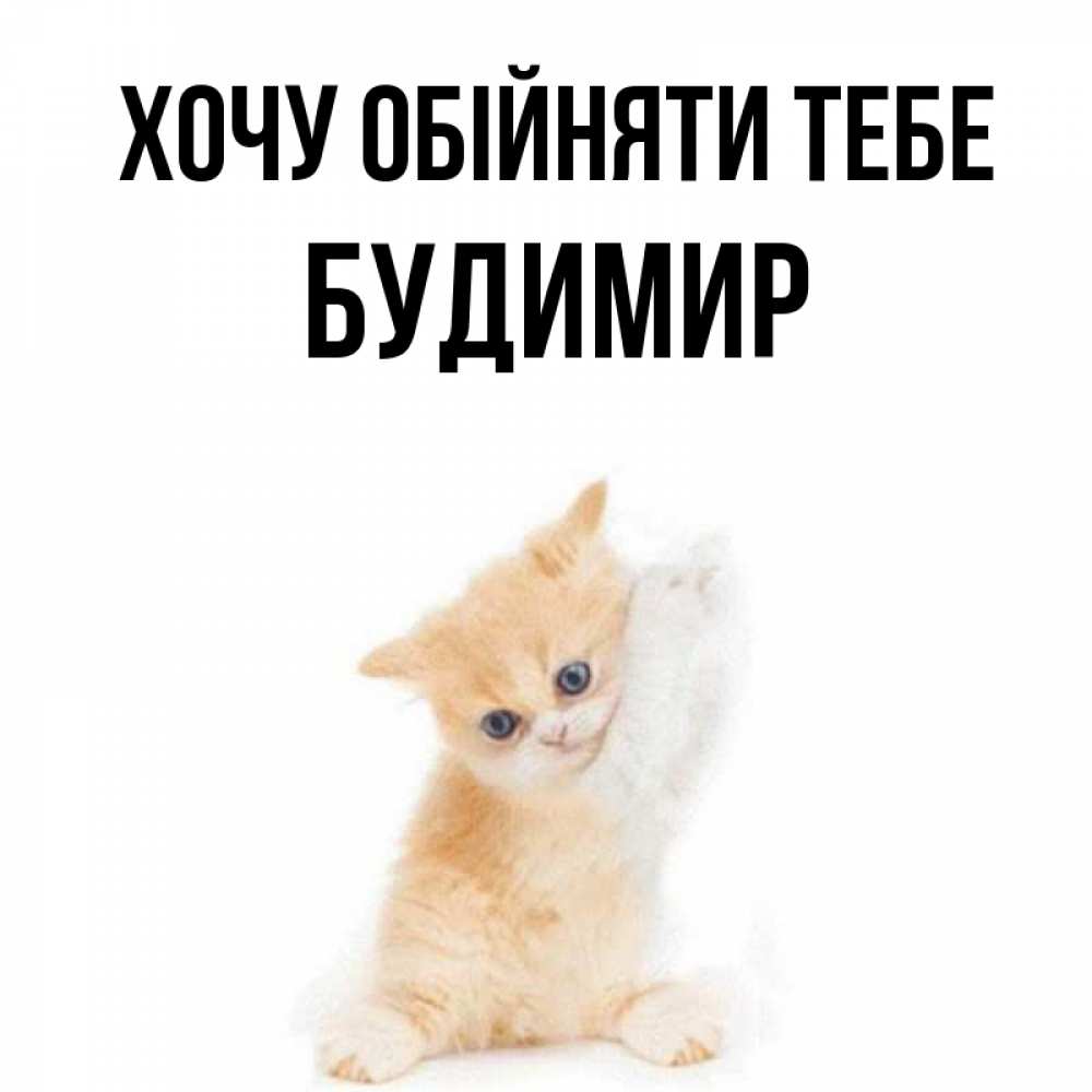 Открытка на каждый день з підписом, Будимир Хочу обійняти тебе я хочу очень скорее обнимаешек Прикольна листівка з побажанням онлайн скачати безкоштовно 