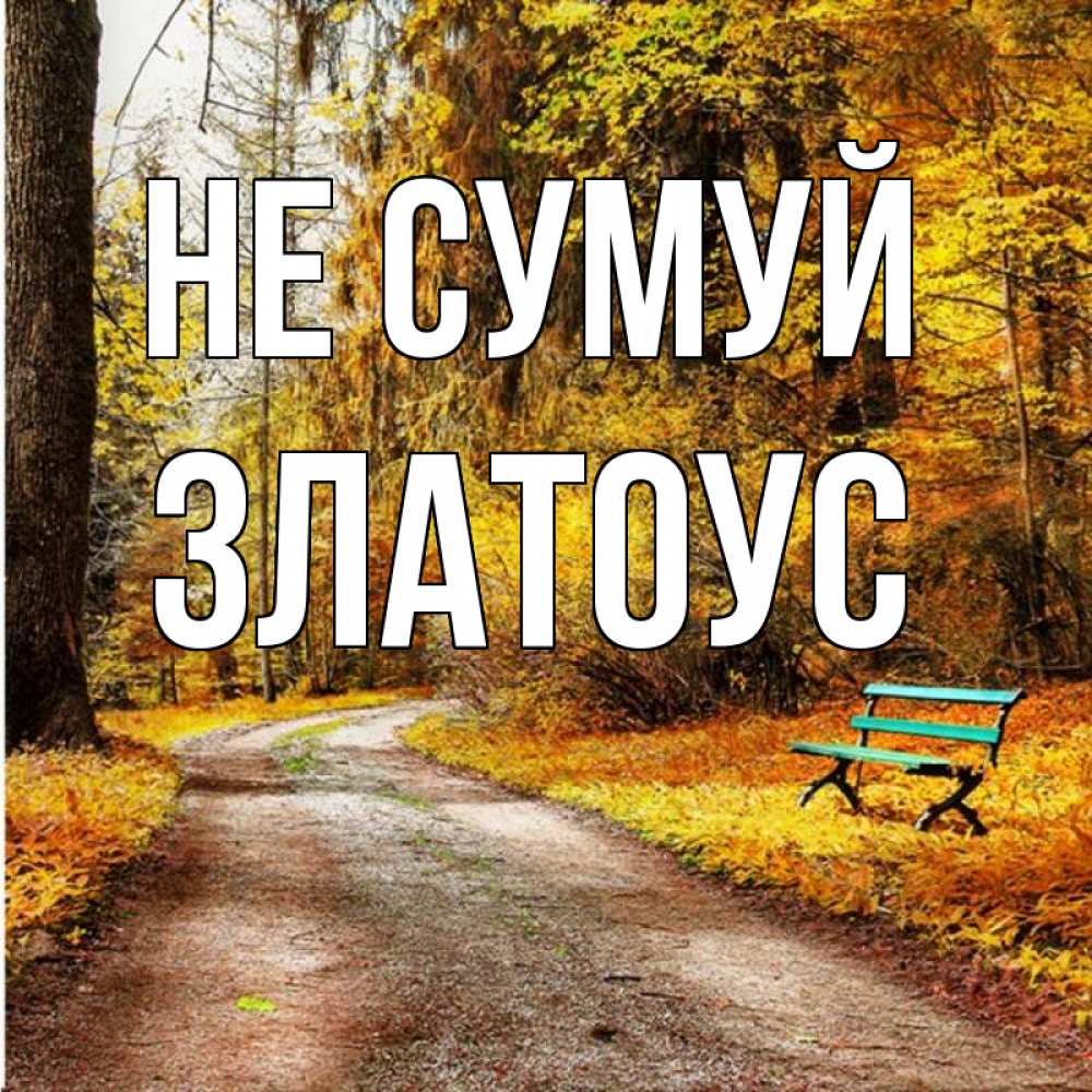 Открытка на каждый день з підписом, Златоус Не сумуй зеленая лавочка Прикольна листівка з побажанням онлайн скачати безкоштовно 