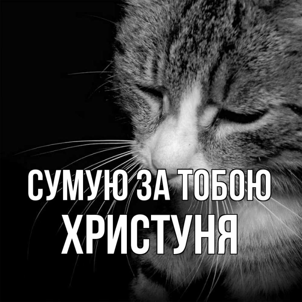 Открытка на каждый день з підписом, Христуня Сумую за тобою мне скучно Прикольна листівка з побажанням онлайн скачати безкоштовно 