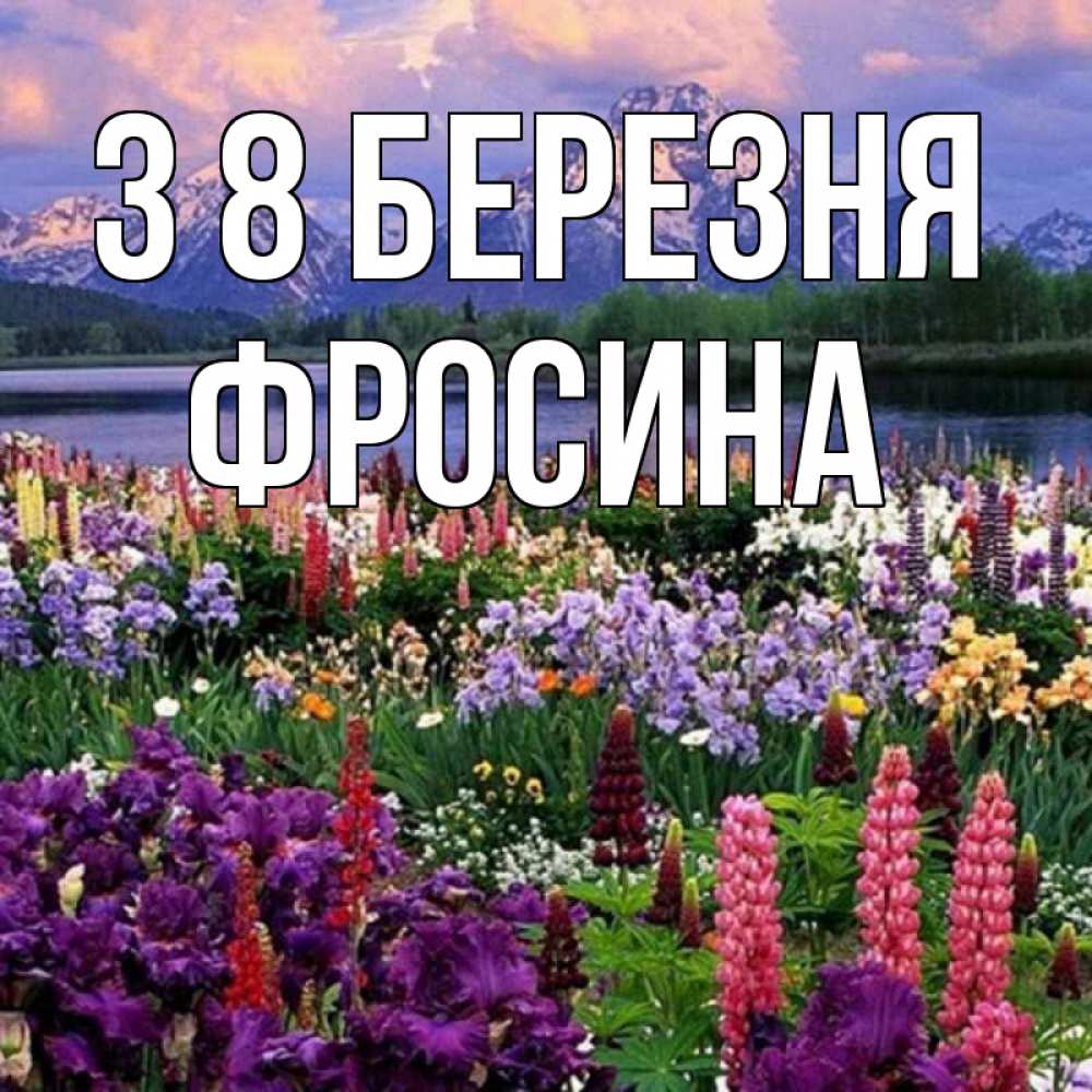 Открытка на каждый день з підписом, Фросина З 8 БЕРЕЗНЯ международный женский день Прикольна листівка з побажанням онлайн скачати безкоштовно 