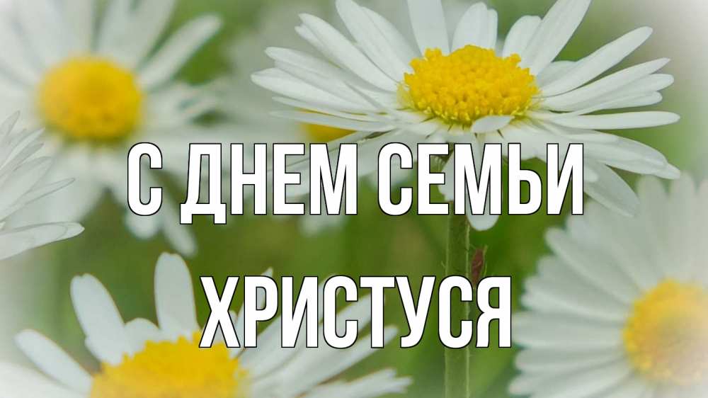 Открытка на каждый день з підписом, Христуся С днем семьи с днем семьи  1 Прикольна листівка з побажанням онлайн скачати безкоштовно 
