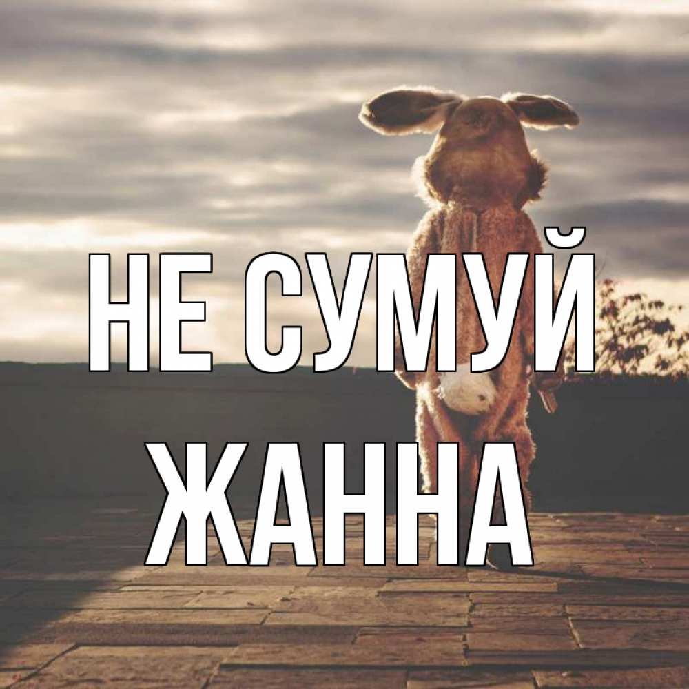 Открытка на каждый день з підписом, Жанна Не сумуй со спины Прикольна листівка з побажанням онлайн скачати безкоштовно 