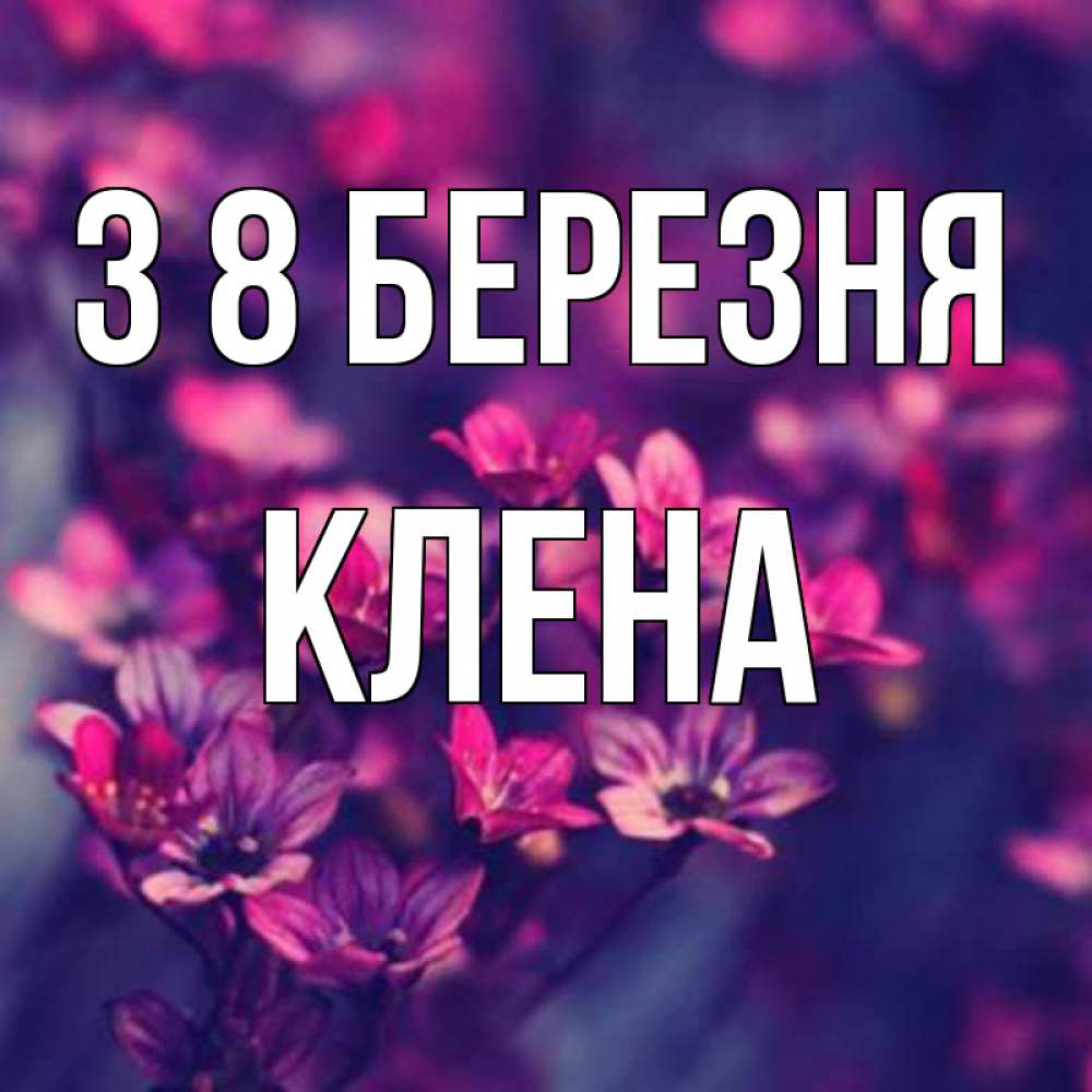 Открытка на каждый день з підписом, Клена З 8 БЕРЕЗНЯ небольшие цветы 1 Прикольна листівка з побажанням онлайн скачати безкоштовно 