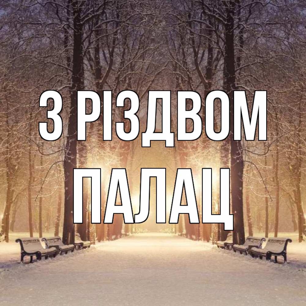 Открытка на каждый день з підписом, Палац З Різдвом зима, парк, фонарь, лес Прикольна листівка з побажанням онлайн скачати безкоштовно 