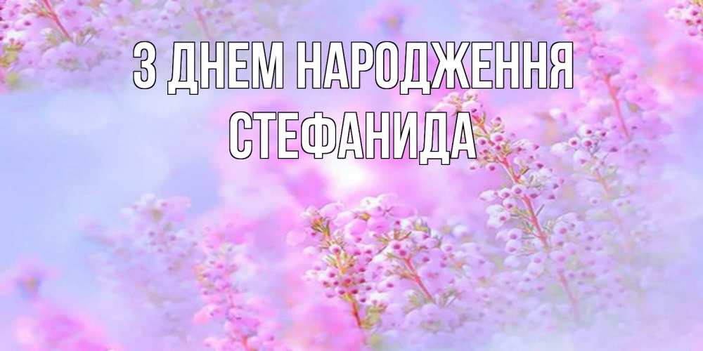 Открытка на каждый день з підписом, Стефанида З Днем народження красивая открытка с мелкими цветами Прикольна листівка з побажанням онлайн скачати безкоштовно 