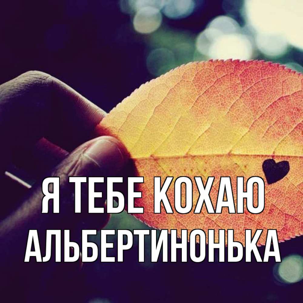 Открытка на каждый день з підписом, Альбертинонька Я тебе кохаю держу лист Прикольна листівка з побажанням онлайн скачати безкоштовно 