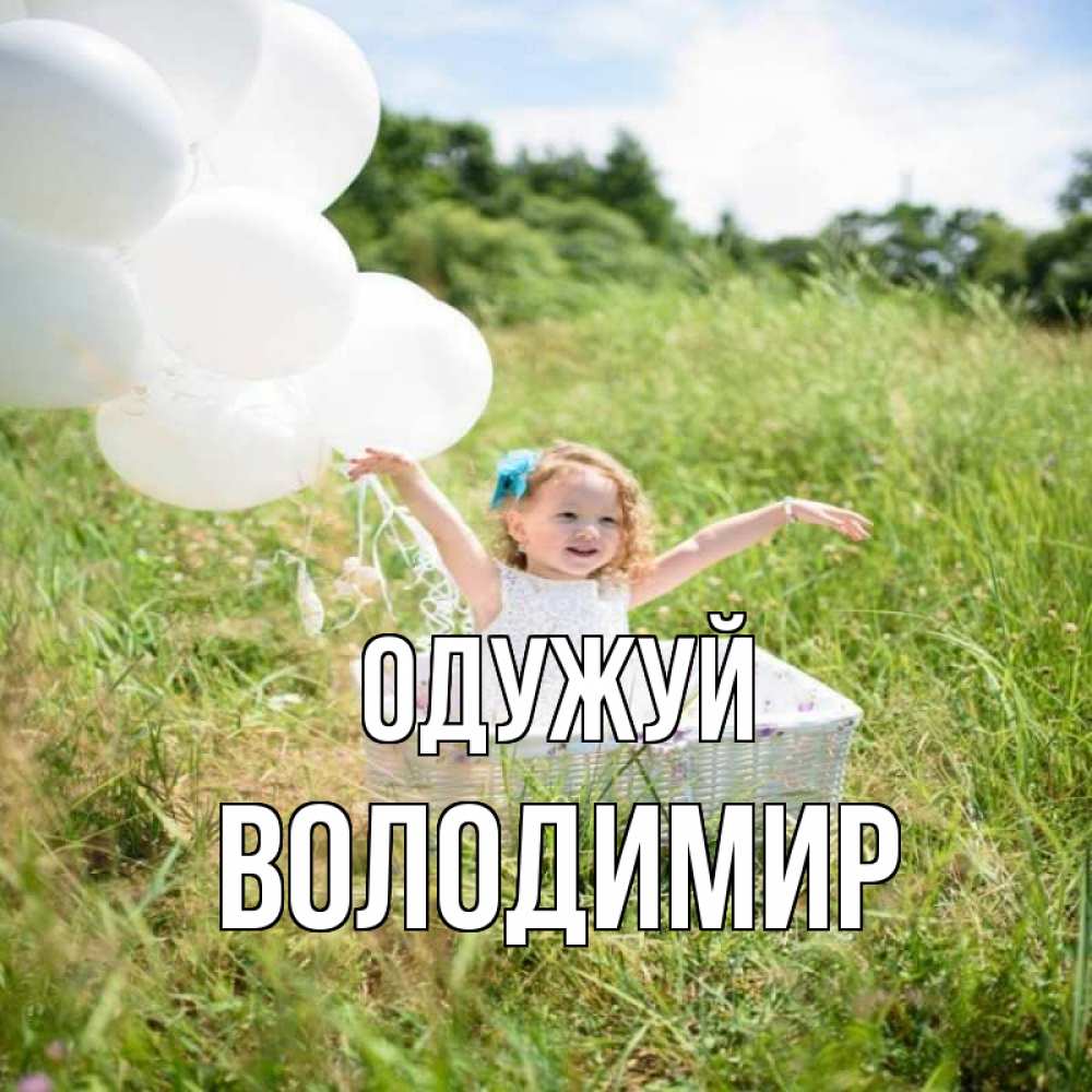 Открытка на каждый день з підписом, Володимир Одужуй девочка сидит в корзине наверное от этого больной должен выздороветь Прикольна листівка з побажанням онлайн скачати безкоштовно 