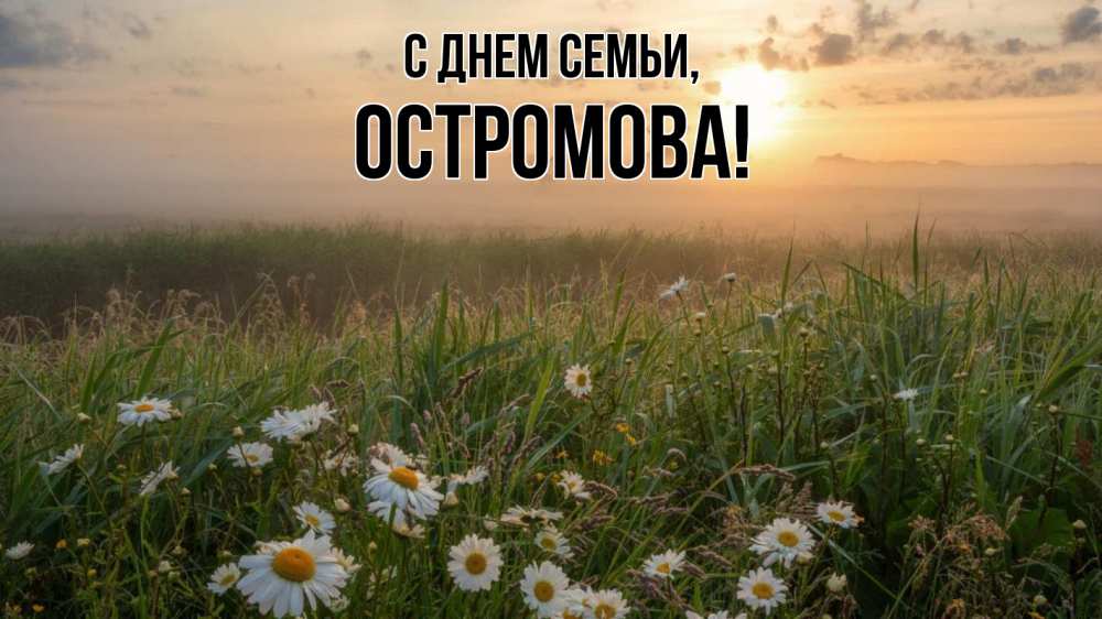 Открытка на каждый день з підписом, Остромова С днем семьи с днем семьи Прикольна листівка з побажанням онлайн скачати безкоштовно 