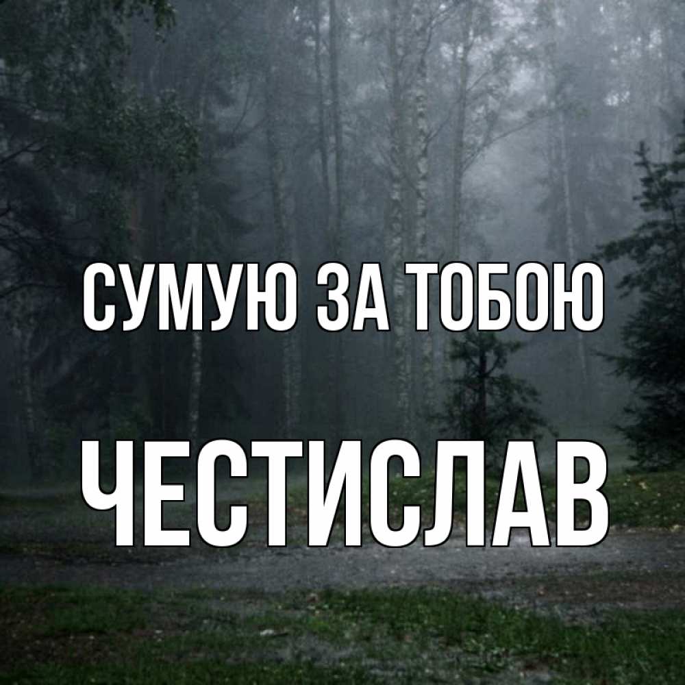 Открытка на каждый день з підписом, Честислав Сумую за тобою одна и плохо мне Прикольна листівка з побажанням онлайн скачати безкоштовно 