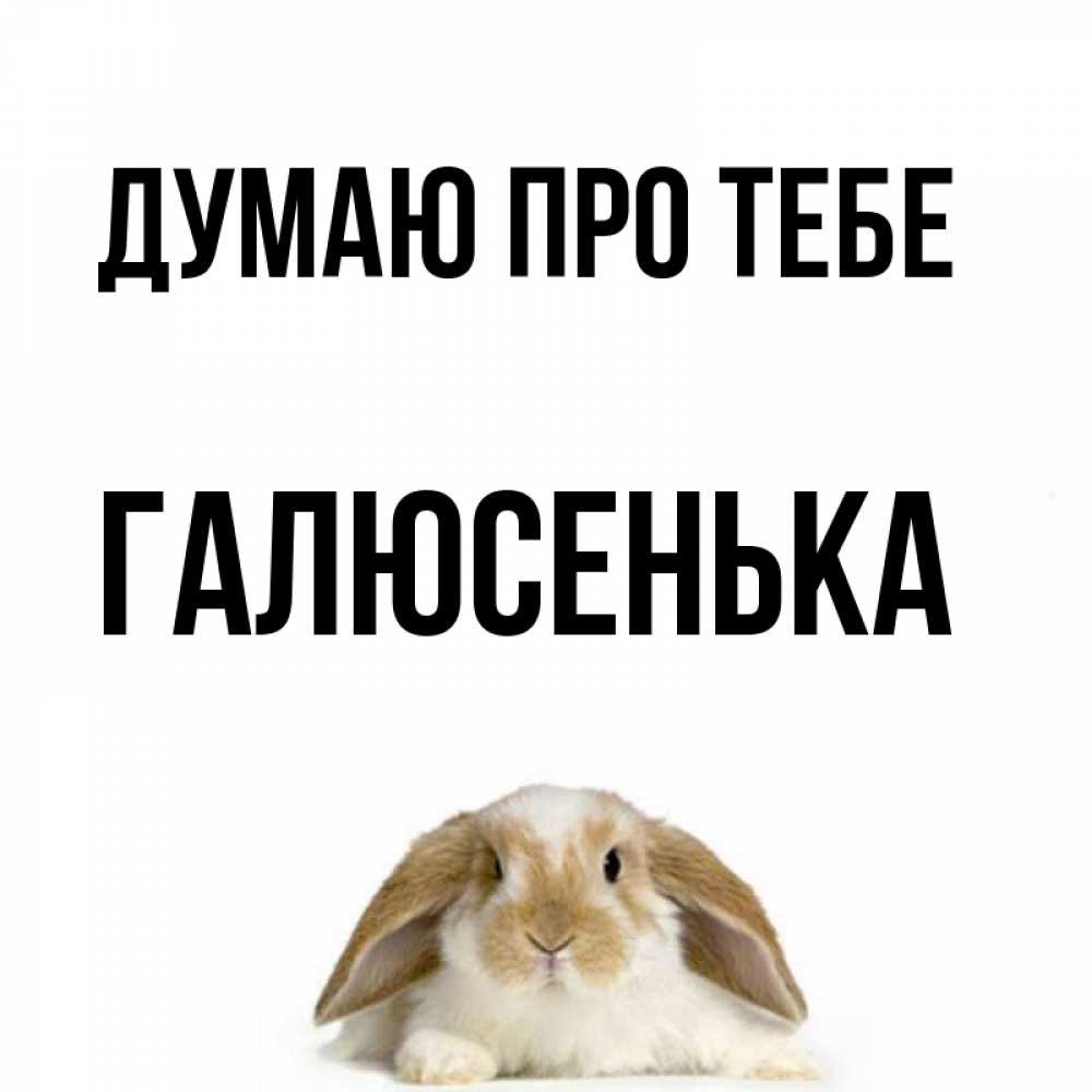 Открытка на каждый день з підписом, Галюсенька Думаю про тебе подписать своими руками онлайн Прикольна листівка з побажанням онлайн скачати безкоштовно 