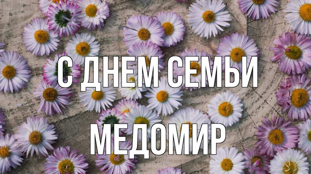 Открытка на каждый день з підписом, Медомир С днем семьи с днем семьи Прикольна листівка з побажанням онлайн скачати безкоштовно 