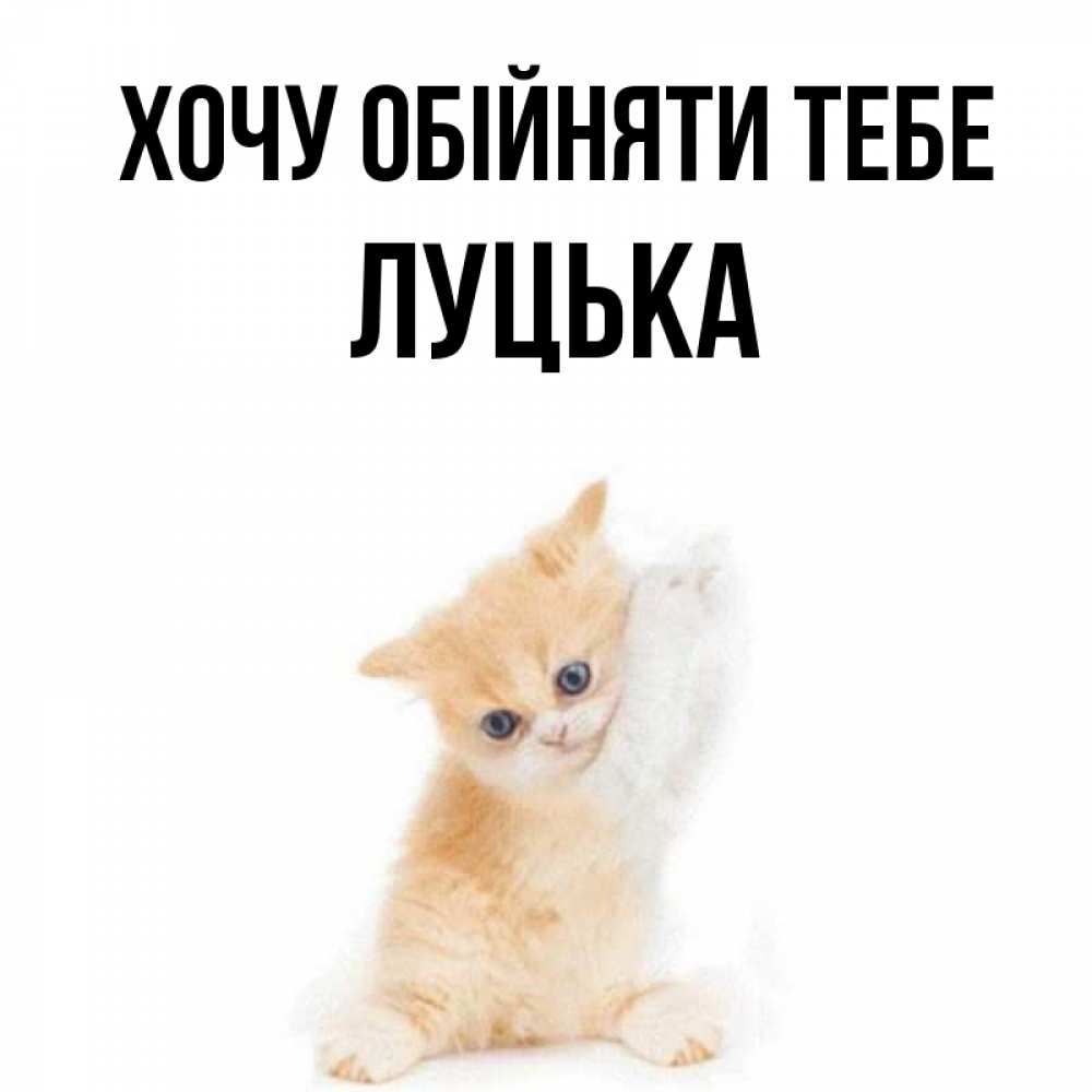 Открытка на каждый день з підписом, Луцька Хочу обійняти тебе я хочу очень скорее обнимаешек Прикольна листівка з побажанням онлайн скачати безкоштовно 