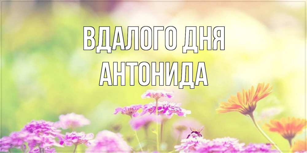 Открытка на каждый день з підписом, Антонида Вдалого дня красивая открытка с летней темой Прикольна листівка з побажанням онлайн скачати безкоштовно 