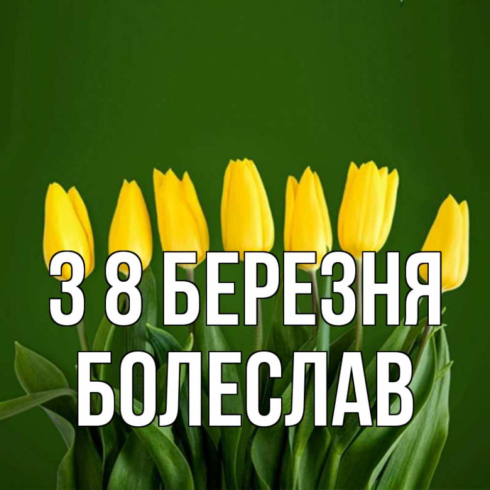 Открытка на каждый день з підписом, Болеслав З 8 БЕРЕЗНЯ желтого цвета 3 Прикольна листівка з побажанням онлайн скачати безкоштовно 
