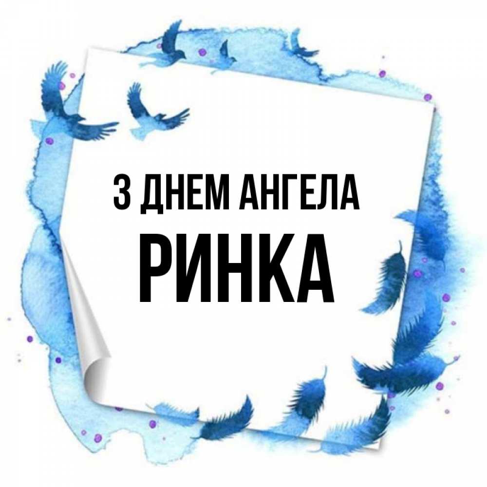 Открытка на каждый день з підписом, Ринка З Днем ангела красивые птицы летят Прикольна листівка з побажанням онлайн скачати безкоштовно 