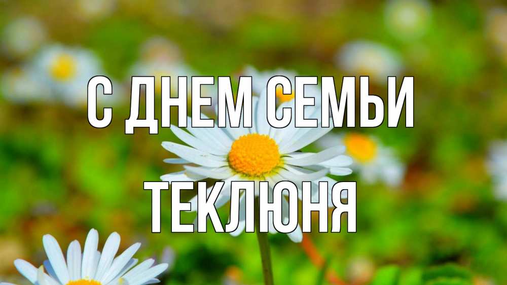 Открытка на каждый день з підписом, Теклюня С днем семьи с днем семьи Прикольна листівка з побажанням онлайн скачати безкоштовно 