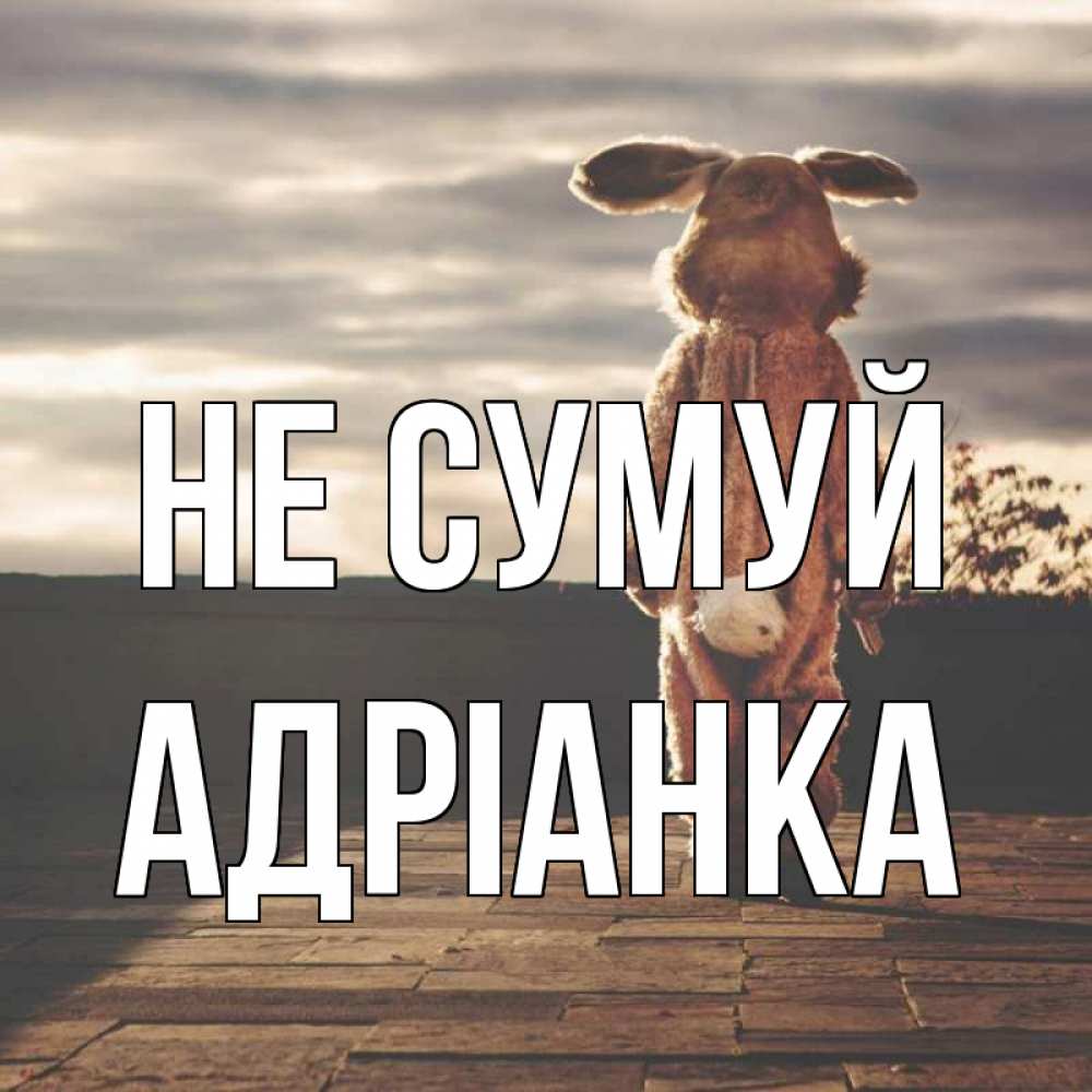 Открытка на каждый день з підписом, Адріанка Не сумуй со спины Прикольна листівка з побажанням онлайн скачати безкоштовно 