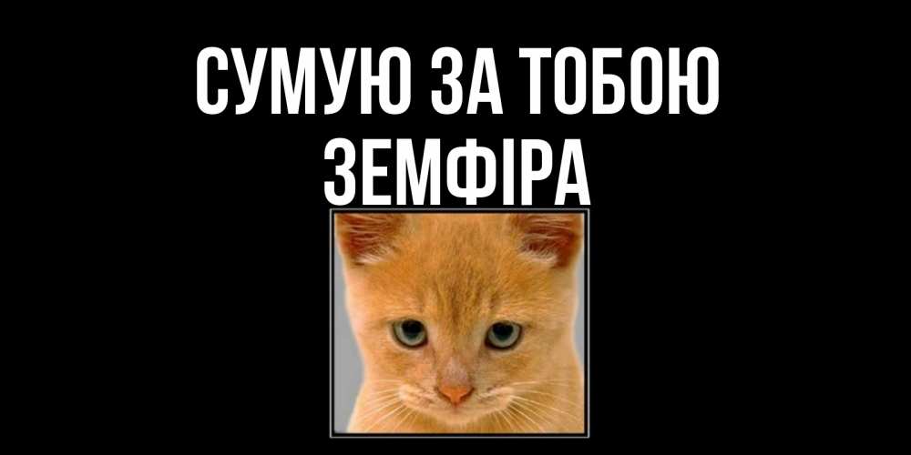 Открытка на каждый день з підписом, Земфіра Сумую за тобою открытки рыжий котенок скучает по тебе Прикольна листівка з побажанням онлайн скачати безкоштовно 