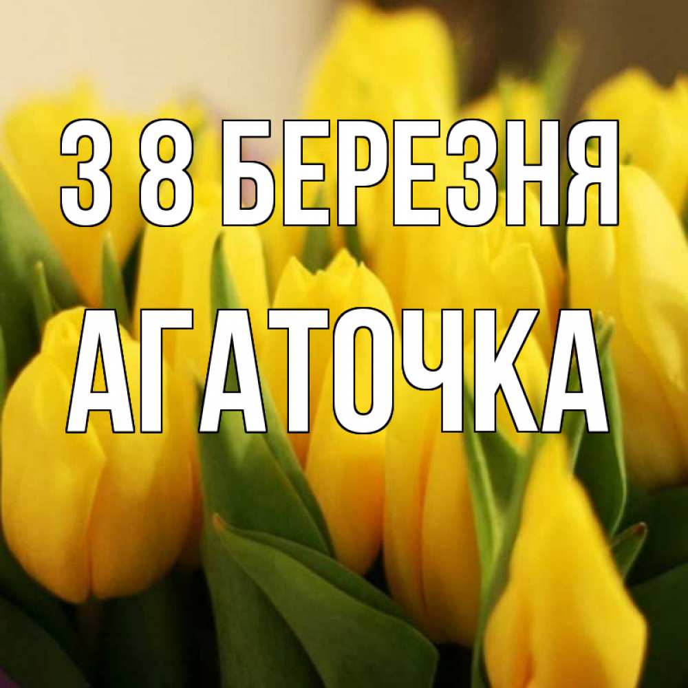 Открытка на каждый день з підписом, Агаточка З 8 БЕРЕЗНЯ цветы Прикольна листівка з побажанням онлайн скачати безкоштовно 