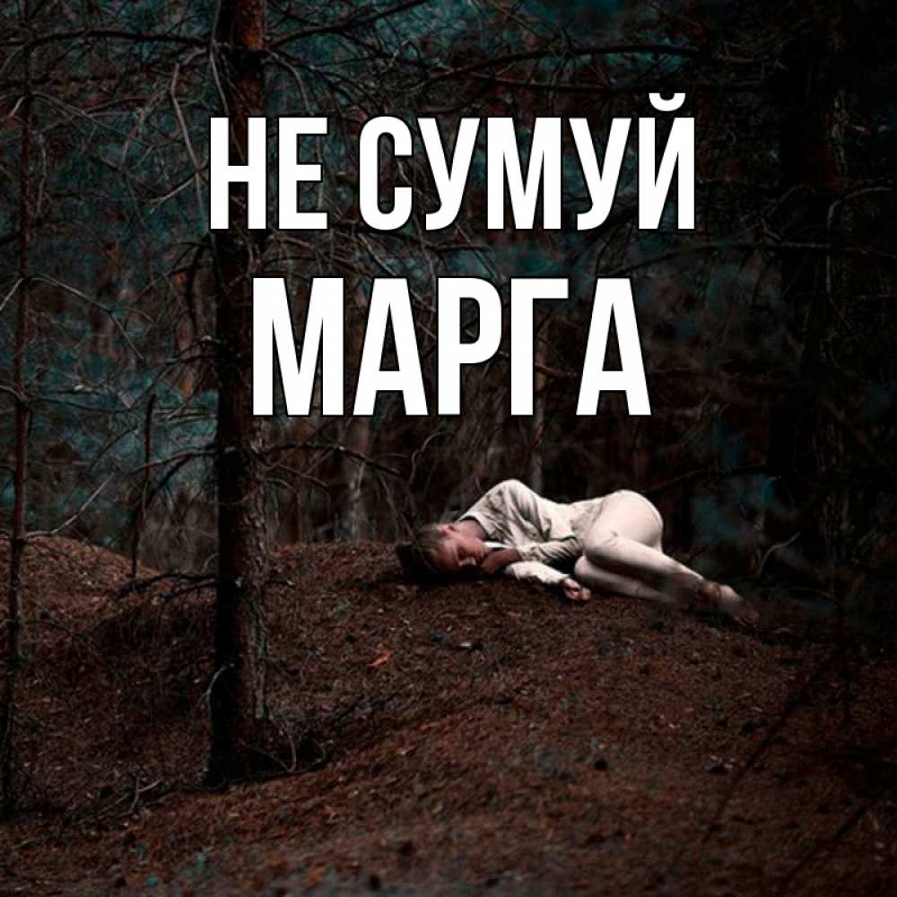 Открытка на каждый день з підписом, Марга Не сумуй лес Прикольна листівка з побажанням онлайн скачати безкоштовно 