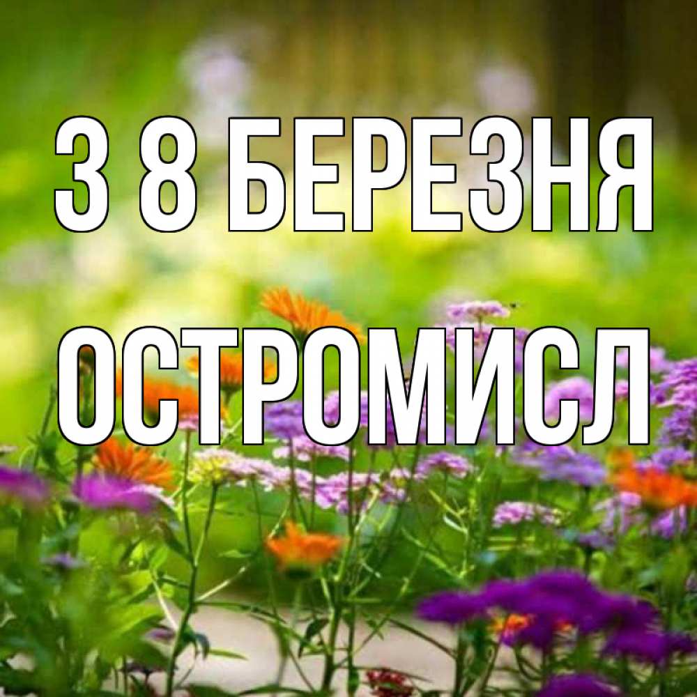 Открытка на каждый день з підписом, Остромисл З 8 БЕРЕЗНЯ цветы Прикольна листівка з побажанням онлайн скачати безкоштовно 