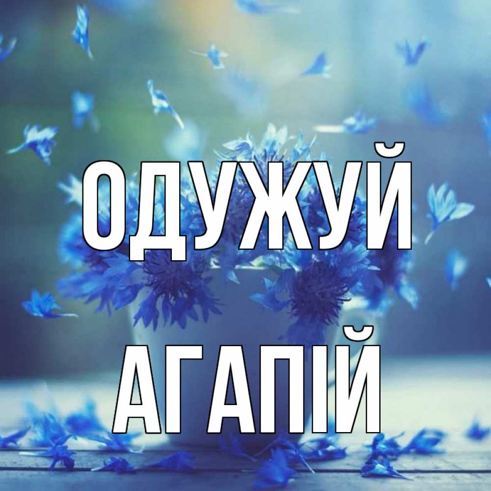 Открытка на каждый день з підписом, Агапій Одужуй кружка с зельем и цветами Прикольна листівка з побажанням онлайн скачати безкоштовно 