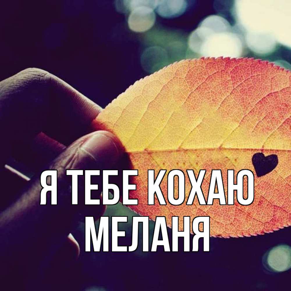 Открытка на каждый день з підписом, Меланя Я тебе кохаю держу лист Прикольна листівка з побажанням онлайн скачати безкоштовно 