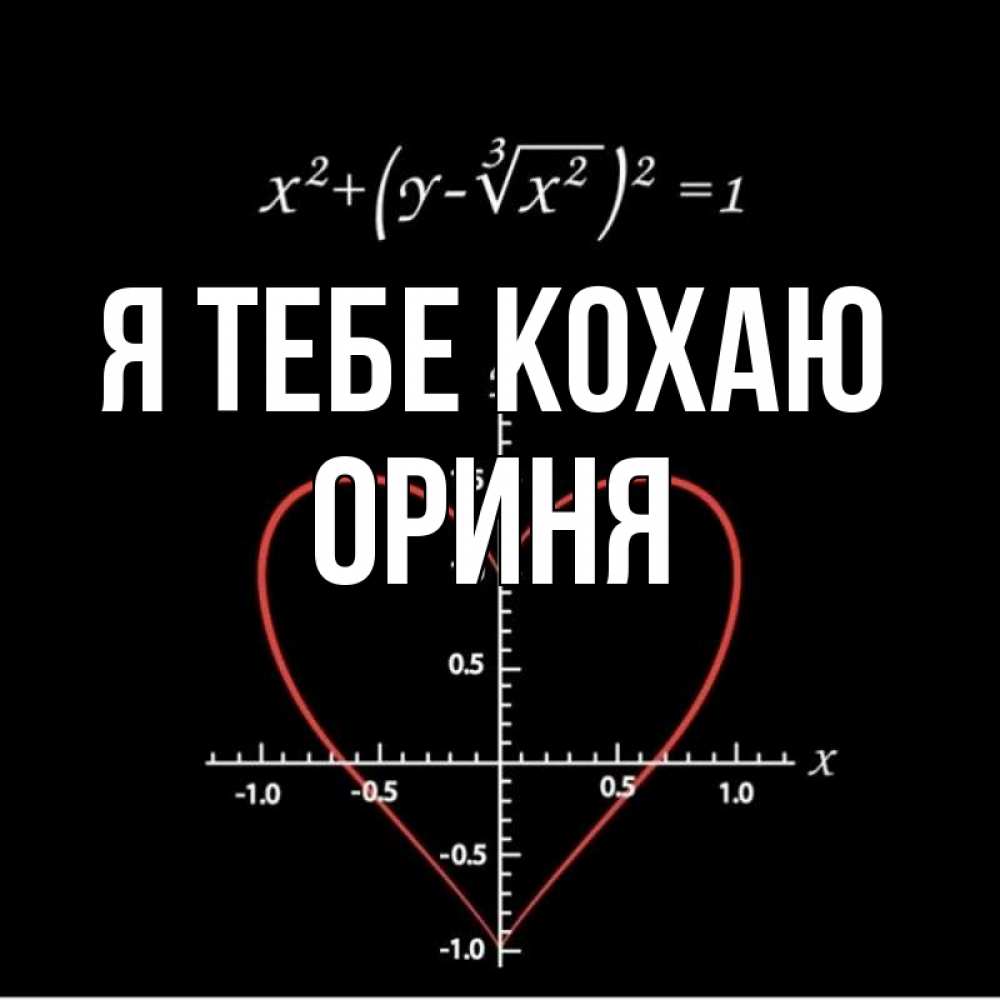 Открытка на каждый день з підписом, Ориня Я тебе кохаю сердечная формула Прикольна листівка з побажанням онлайн скачати безкоштовно 
