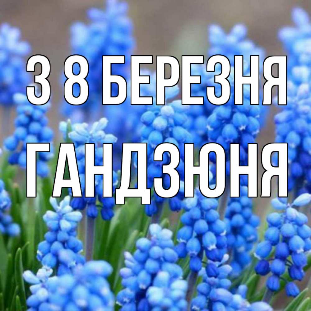 Открытка на каждый день з підписом, Гандзюня З 8 БЕРЕЗНЯ Поздравительная открытка для женщин с цветами на праздничную дату Прикольна листівка з побажанням онлайн скачати безкоштовно 