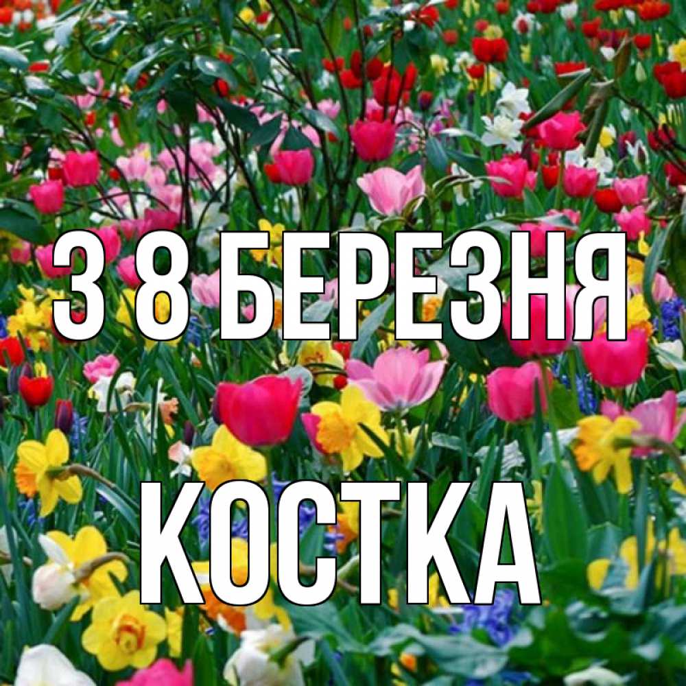 Открытка на каждый день з підписом, Костка З 8 БЕРЕЗНЯ с международным женским днем поздравления для женщины Прикольна листівка з побажанням онлайн скачати безкоштовно 
