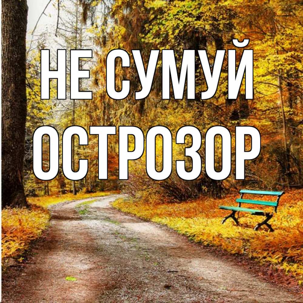 Открытка на каждый день з підписом, Острозор Не сумуй зеленая лавочка Прикольна листівка з побажанням онлайн скачати безкоштовно 