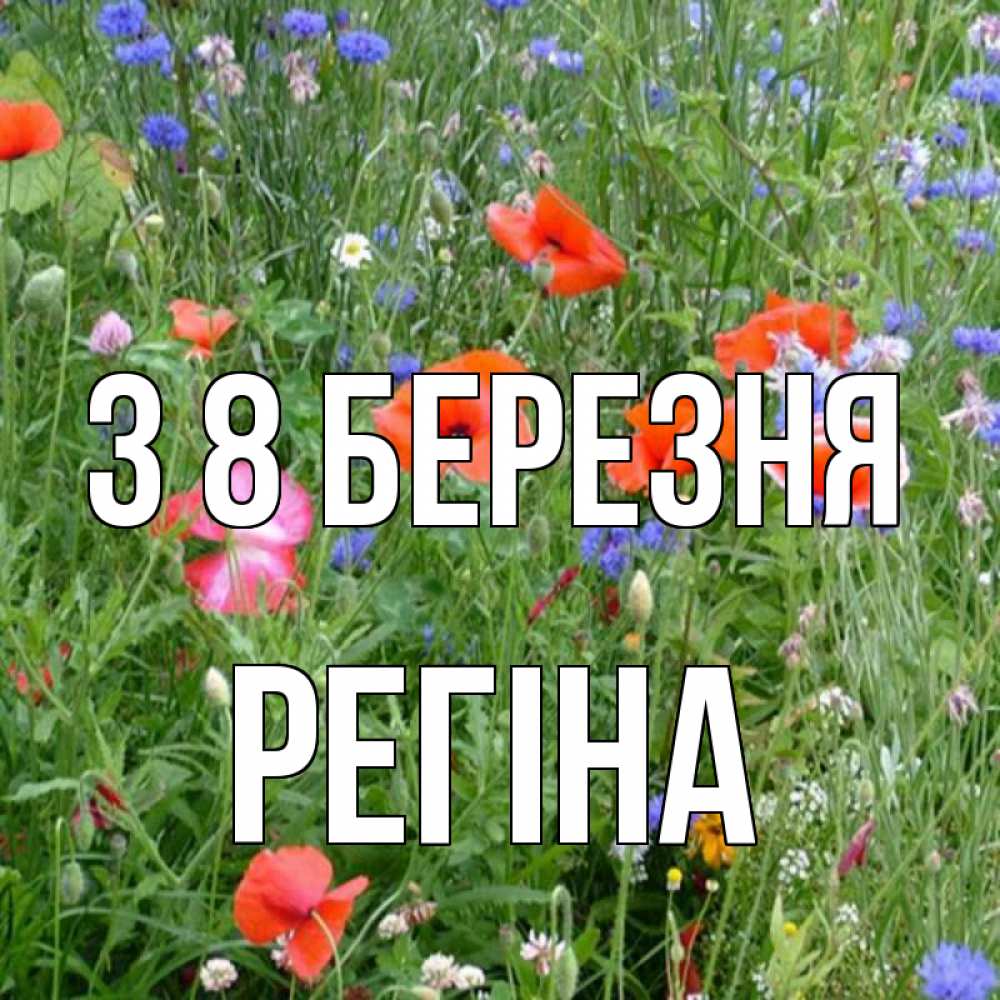 Открытка на каждый день з підписом, Регіна З 8 БЕРЕЗНЯ международный женский день 4 Прикольна листівка з побажанням онлайн скачати безкоштовно 