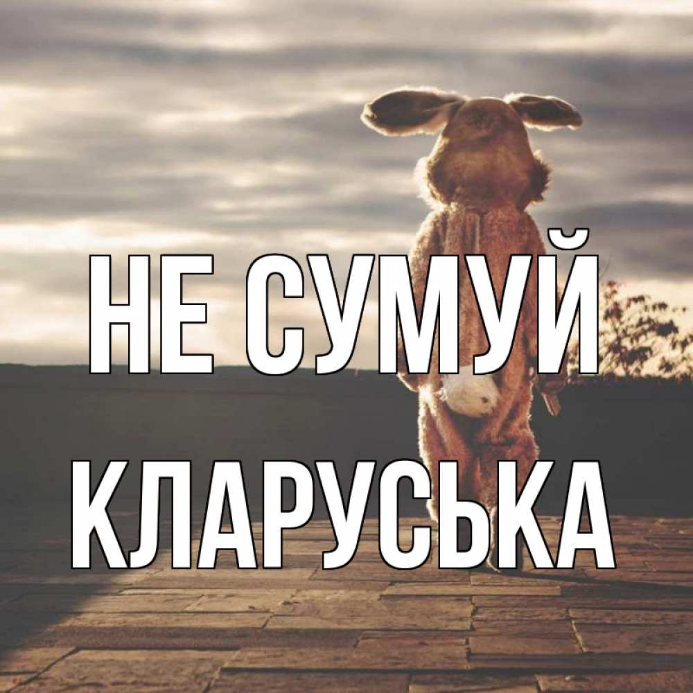 Открытка на каждый день з підписом, Кларуська Не сумуй со спины Прикольна листівка з побажанням онлайн скачати безкоштовно 
