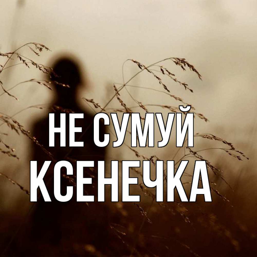Открытка на каждый день з підписом, Ксенечка Не сумуй грусть Прикольна листівка з побажанням онлайн скачати безкоштовно 