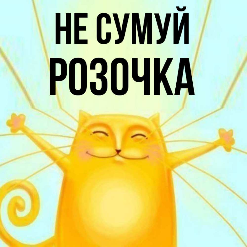 Открытка на каждый день з підписом, Розочка Не сумуй обнимашки усатые Прикольна листівка з побажанням онлайн скачати безкоштовно 