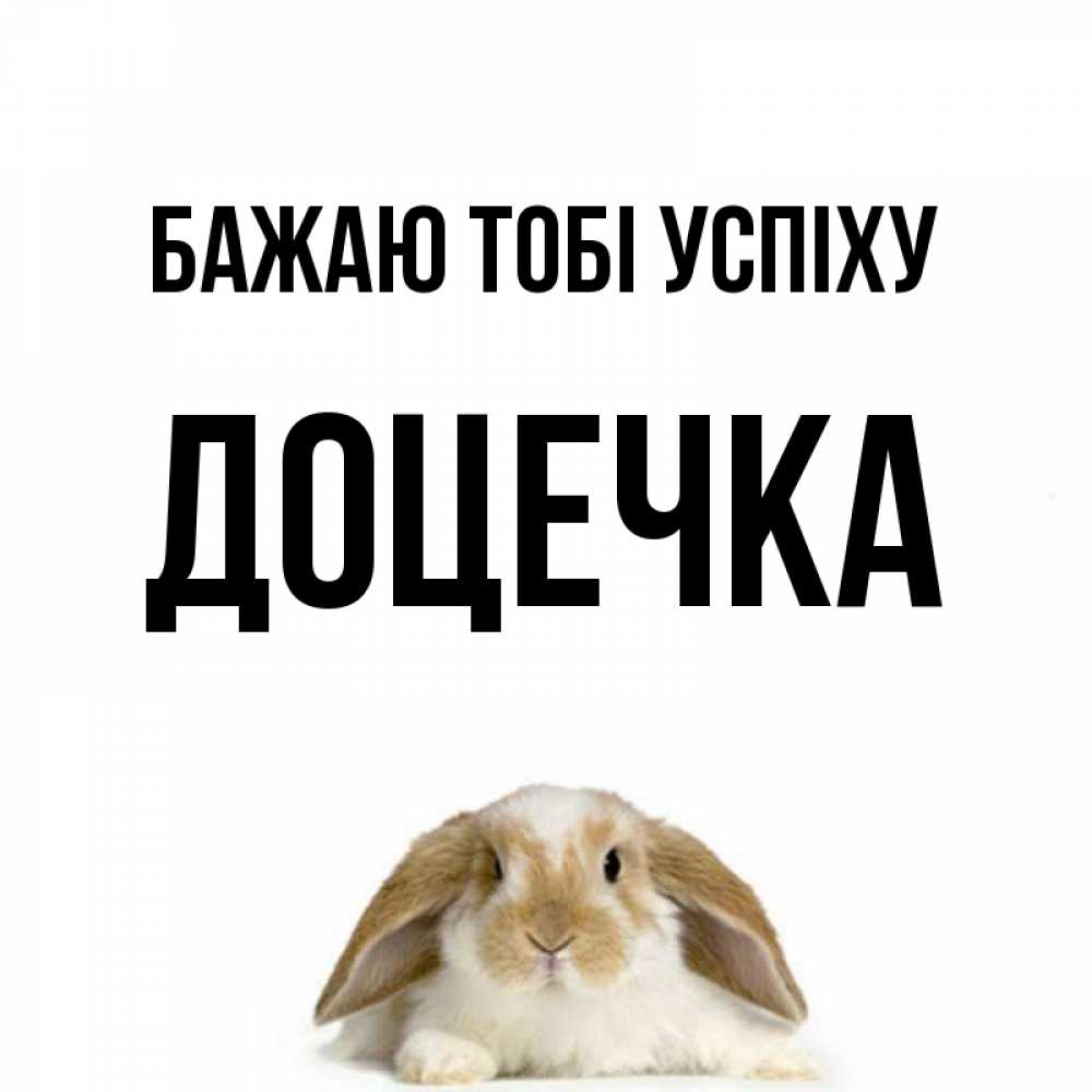 Открытка на каждый день з підписом, Доцечка Бажаю тобі успіху открытки с произвольным текстом который можно вставить в открытку и создать ее самостоятельно бесплатно онлайн Прикольна листівка з побажанням онлайн скачати безкоштовно 