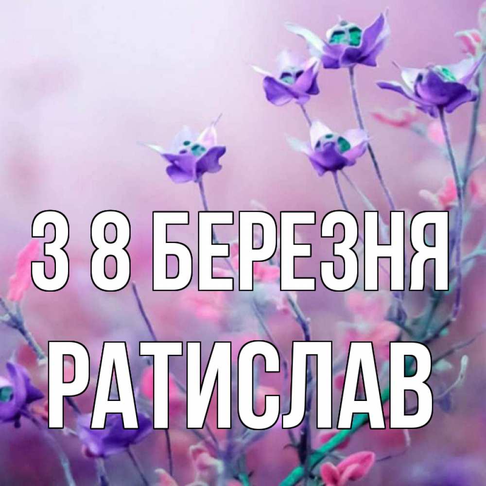 Открытка на каждый день з підписом, Ратислав З 8 БЕРЕЗНЯ международный женский день 2 Прикольна листівка з побажанням онлайн скачати безкоштовно 