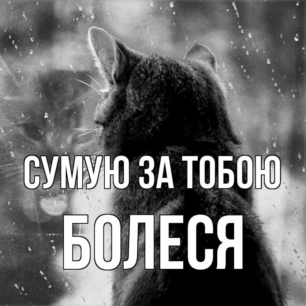 Открытка на каждый день з підписом, Болеся Сумую за тобою скорее ко мне приходи 1 Прикольна листівка з побажанням онлайн скачати безкоштовно 