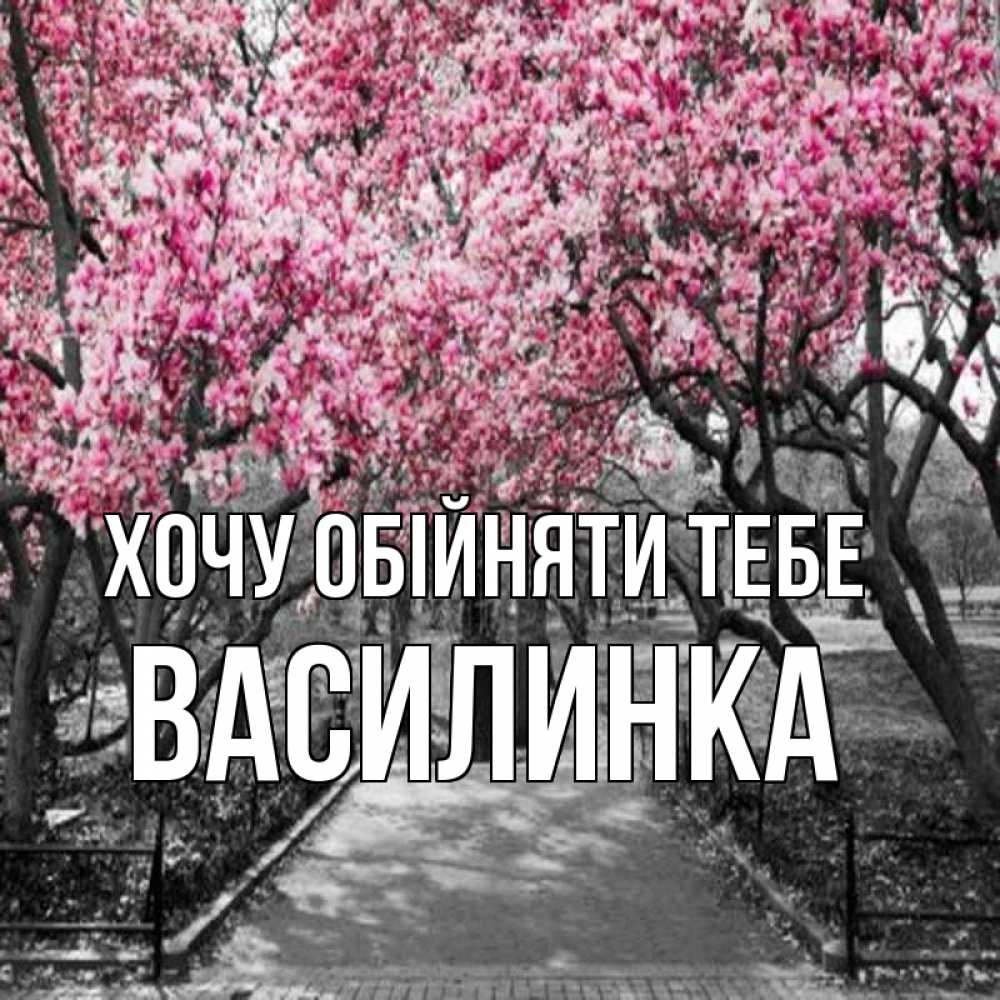 Открытка на каждый день з підписом, Василинка Хочу обійняти тебе обработанное фото Прикольна листівка з побажанням онлайн скачати безкоштовно 