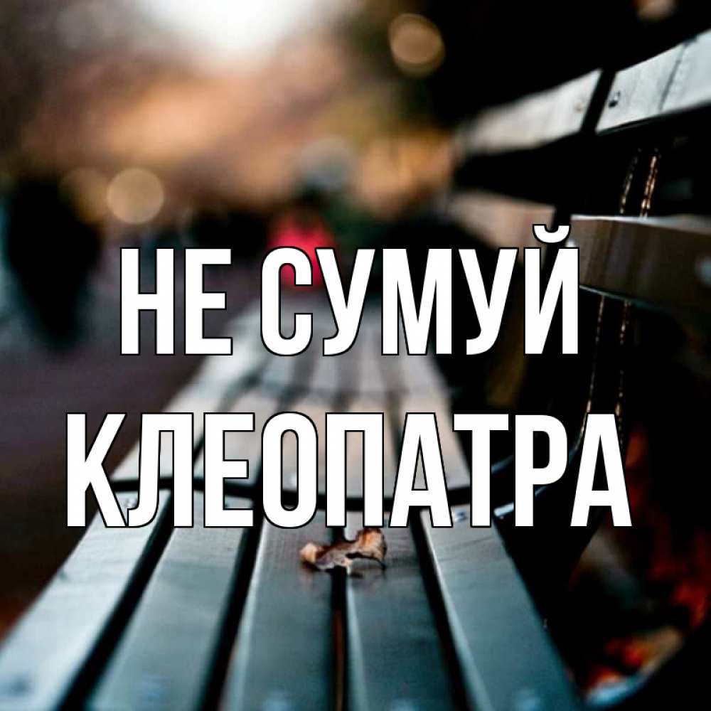 Открытка на каждый день з підписом, Клеопатра Не сумуй размытый фон Прикольна листівка з побажанням онлайн скачати безкоштовно 