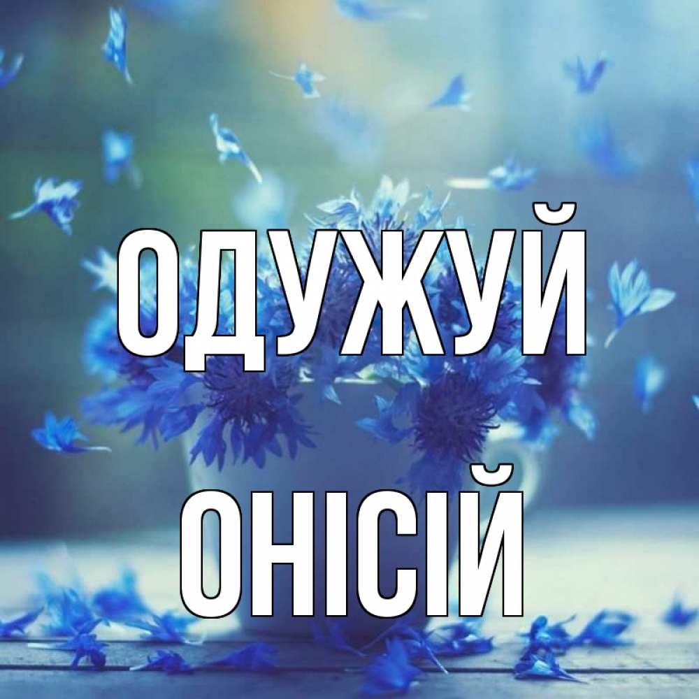 Открытка на каждый день з підписом, Онісій Одужуй кружка с зельем и цветами Прикольна листівка з побажанням онлайн скачати безкоштовно 