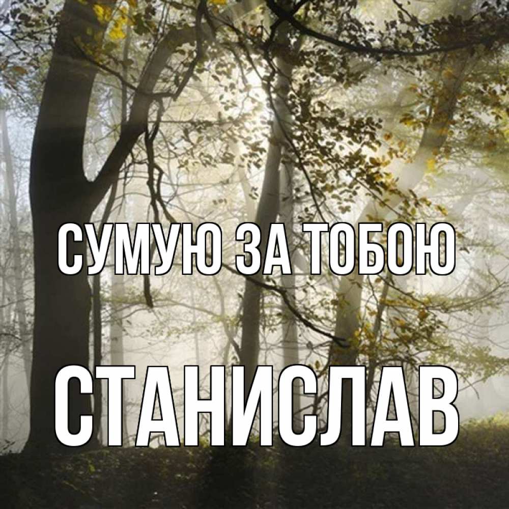 Открытка на каждый день з підписом, Станислав Сумую за тобою грустно Прикольна листівка з побажанням онлайн скачати безкоштовно 