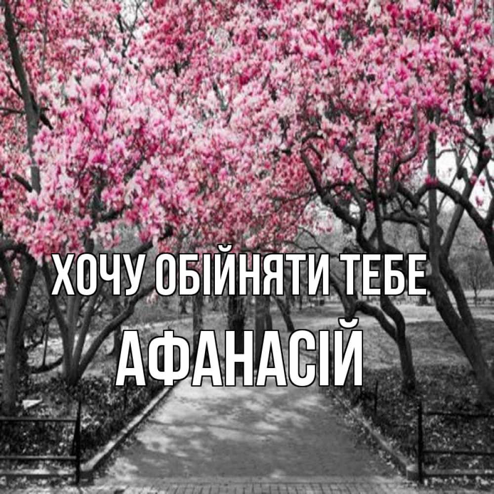 Открытка на каждый день з підписом, Афанасій Хочу обійняти тебе обработанное фото Прикольна листівка з побажанням онлайн скачати безкоштовно 