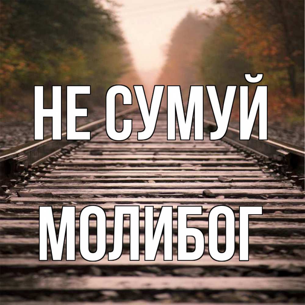 Открытка на каждый день з підписом, Молибог Не сумуй лес и железная дорога Прикольна листівка з побажанням онлайн скачати безкоштовно 