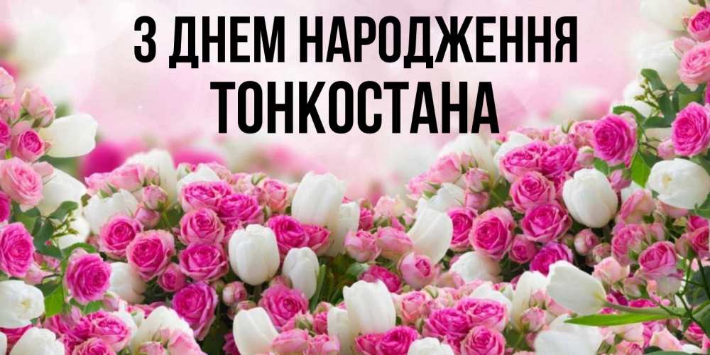Открытка на каждый день з підписом, Тонкостана З Днем народження открытка с разными розами Прикольна листівка з побажанням онлайн скачати безкоштовно 